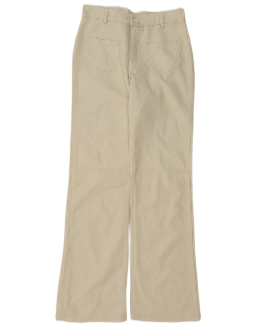 Pantalones casuales vintage con corte de bota para mujer W30 L34 Off White