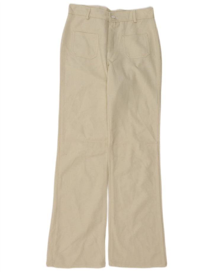 Pantalones casuales vintage con corte de bota para mujer W30 L34 Off White
