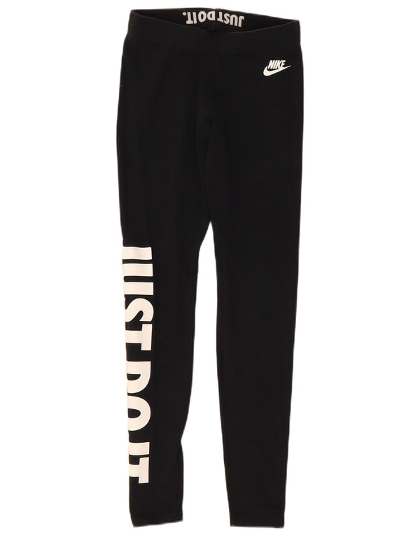 Nike Leggings gráficos para mujer UK 8 Small Algodón negro