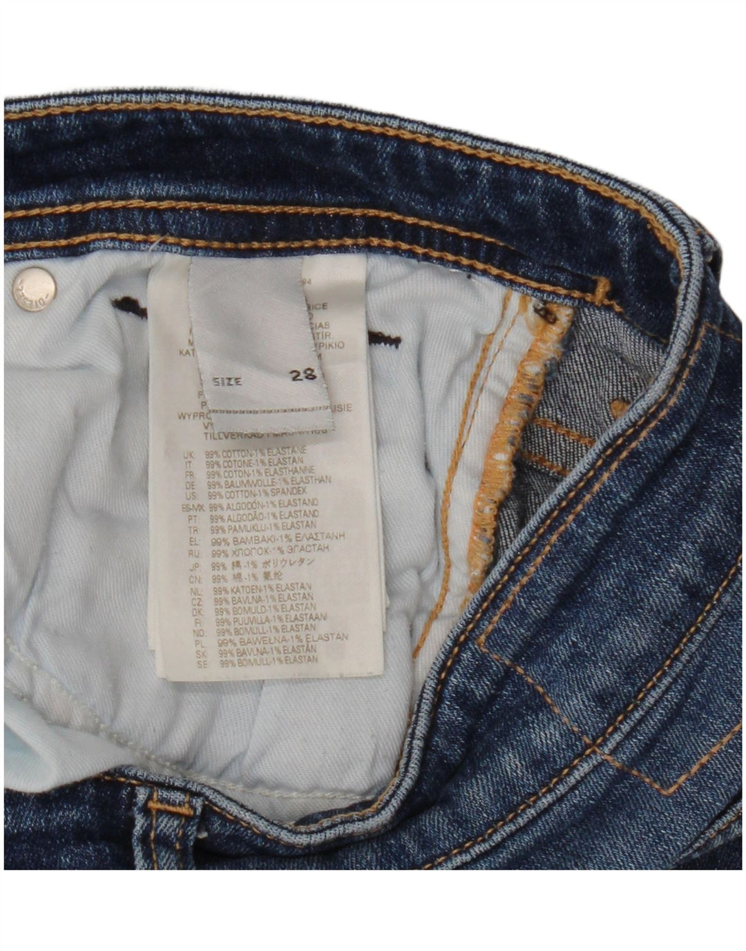 Vaqueros Slim Mujer Diesel W28 L26 Algodón Azul