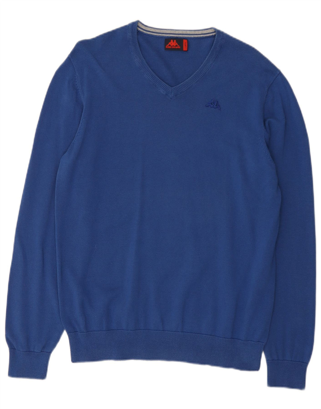 Jersey Kappa para Hombre con Cuello en V Grande Azul de Algodón