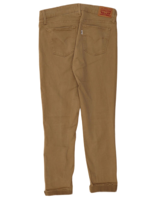 LEVI'S Womens 711 Skinny Casual Trousers W27 L24 Beige Cotton