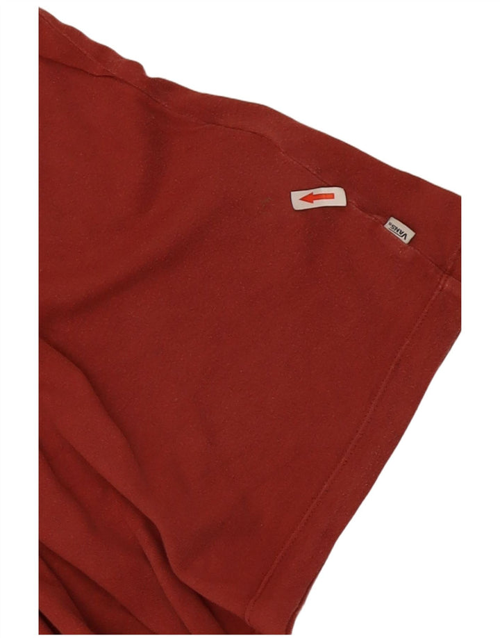 Vans Hombre Graphic Top Manga Larga Grande Algodón Rojo