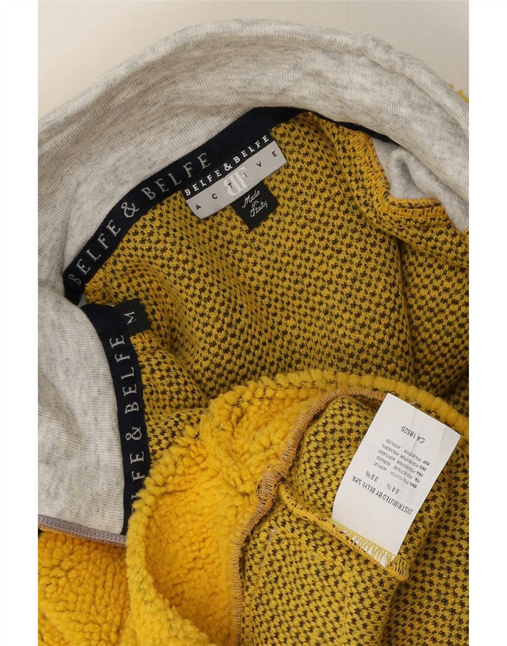 Belfe & Belfe Hombre Jersey De Forro Polar Con Cremallera En El Cuello Medium Yellow Colourblock