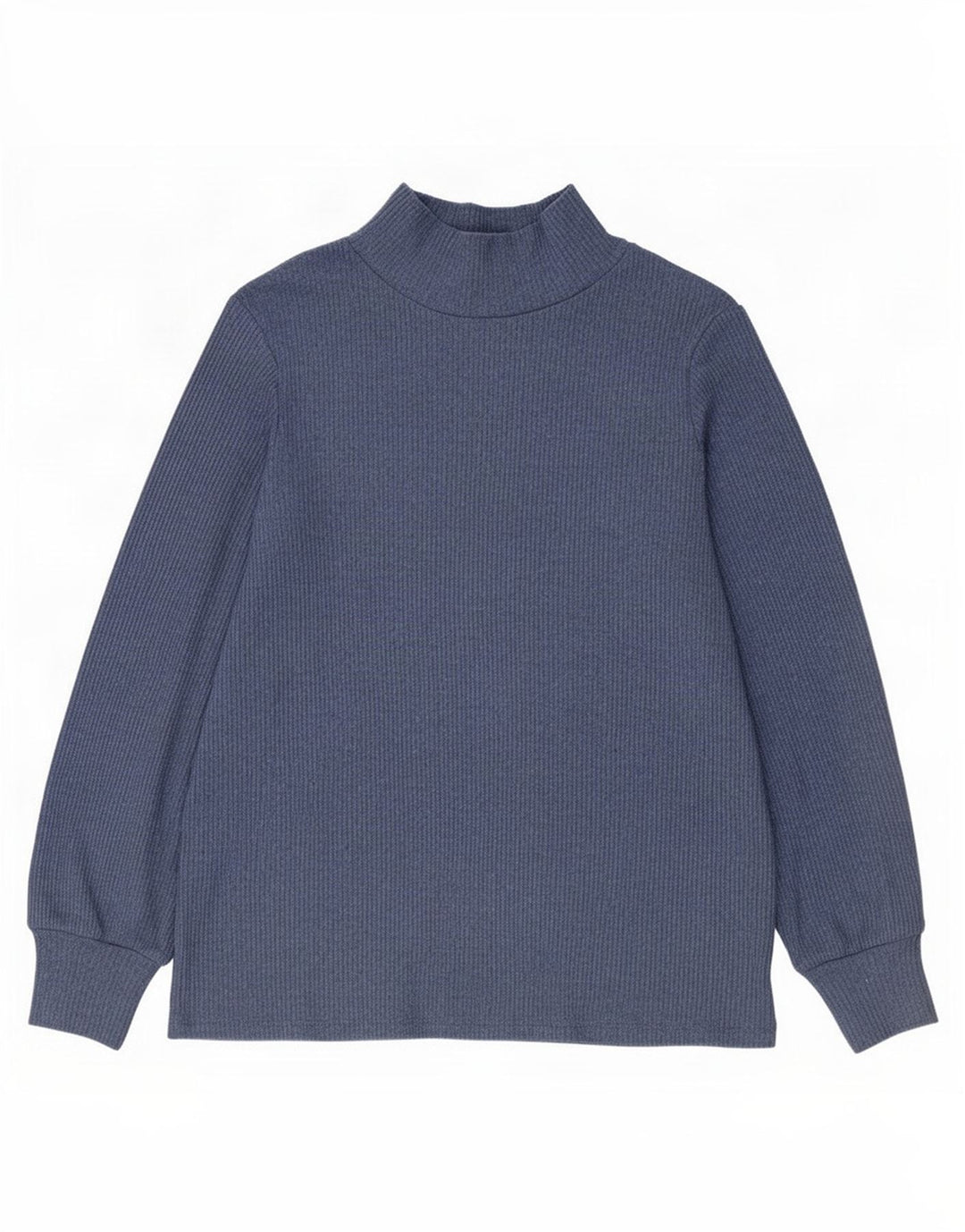 M&Co Suéter tipo jersey con cuello alto para mujer UK 44 Poliéster azul grande