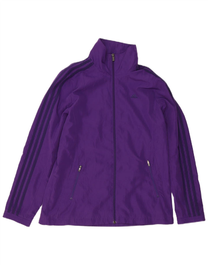 Adidas - Chaqueta impermeable para mujer, talla 40, poliéster morado grande