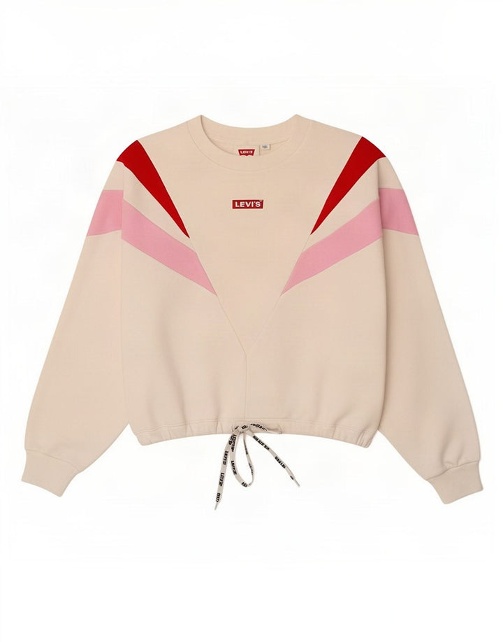 Levi's Jersey tipo sudadera extragrande para mujer UK 10 Small White Colourblock