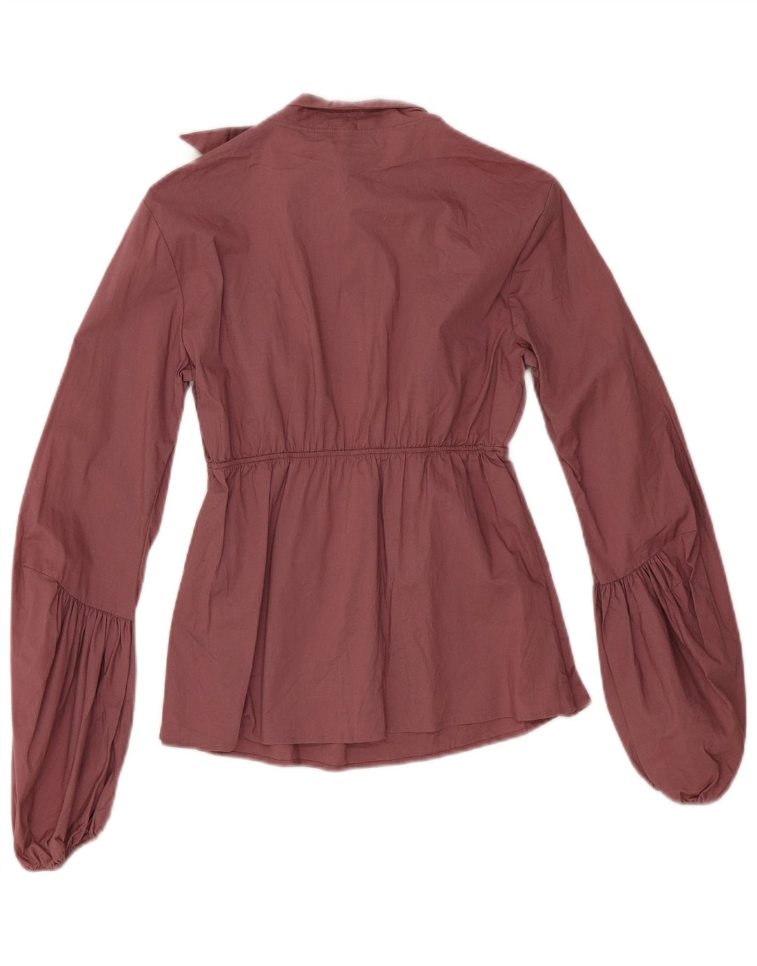 Benetton Blusa De Manga Larga Con Lazo Delantero Para Mujer UK 40 Small Rosa