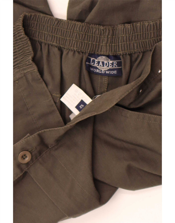 Pantalones cortos casuales para hombre Leader W34 poliéster caqui grande