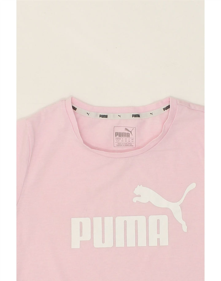 PUMA Womens Graphic T-Shirt Top UK 10 Small Pink Polyester Vintage Puma and Second-Hand Puma from Messina Hembry 