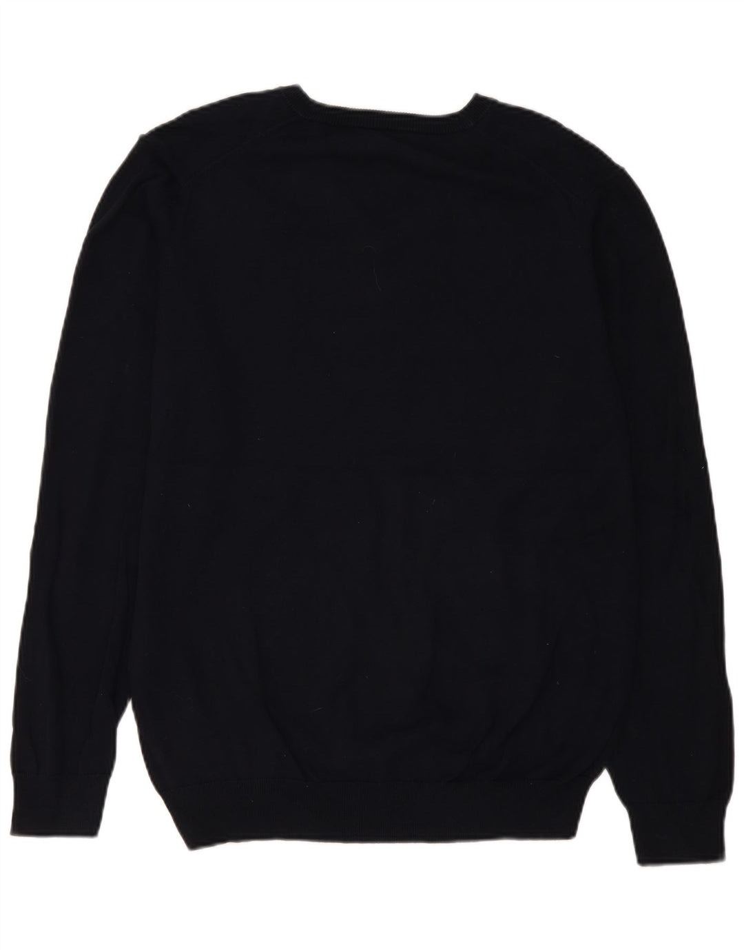 Gant Jersey con cuello en V para hombre, talla grande, algodón azul marino