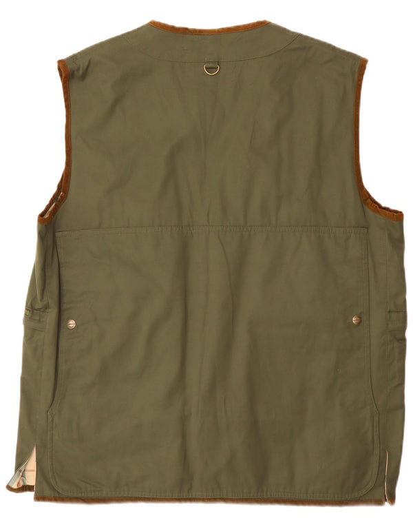 Univers Chaleco utilitario para hombre UK 44 2XL Verde Algodón Clásico