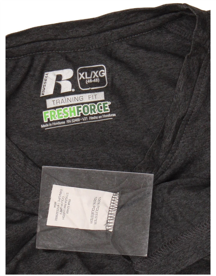 RUSSELL ATHLETIC Camiseta Dri-Power para hombre UK 46/48 XL Gris Poliéster