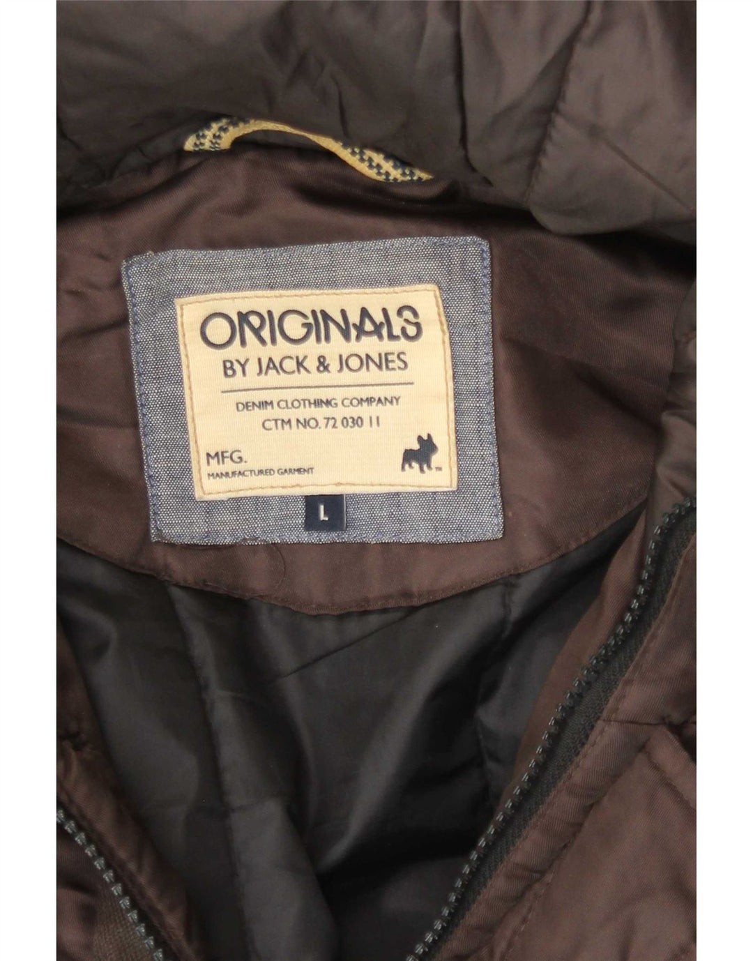 Jack & Jones Chaqueta bomber con capucha para hombre UK 40 Large Marrón Poliéster