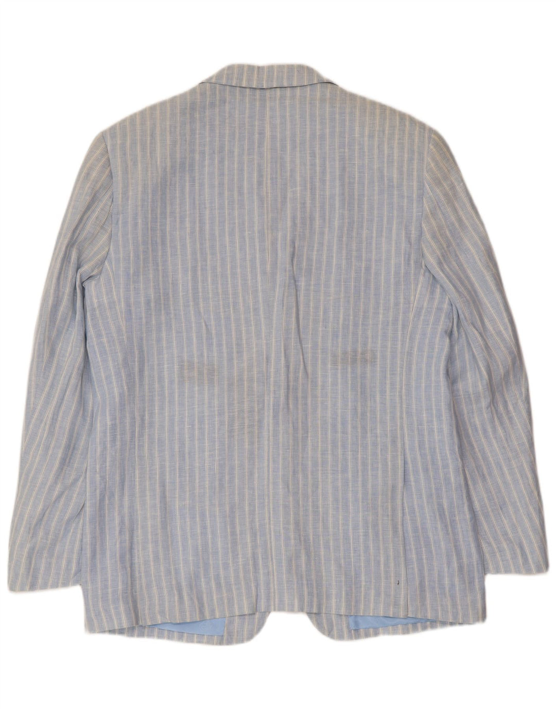 A.Basile Chaqueta tipo blazer de 3 botones para hombre IT 50 L de lino a rayas azules grandes