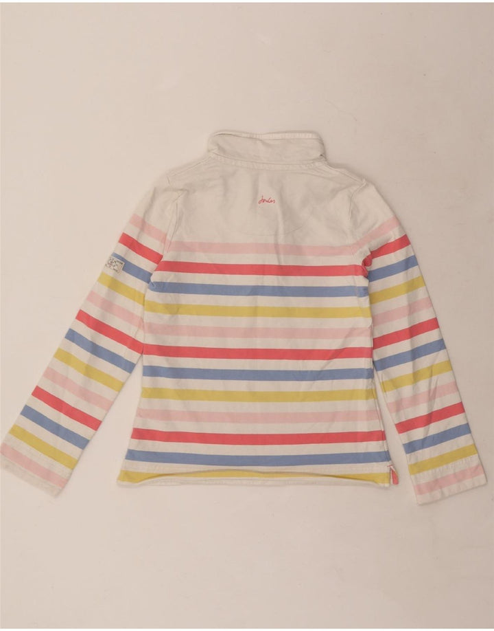 Joules - Sudadera para mujer, talla 8, talla pequeña, algodón a rayas multicolor