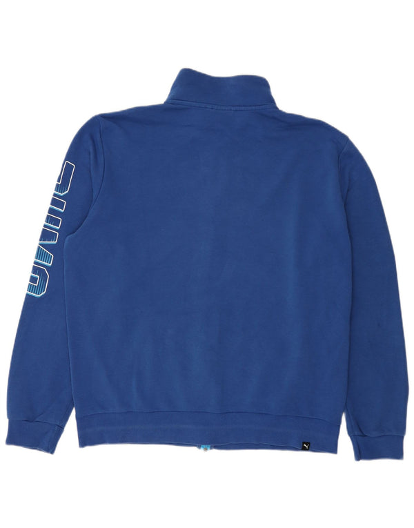Puma Mens Graphic Chándal Top Chaqueta Grande Azul