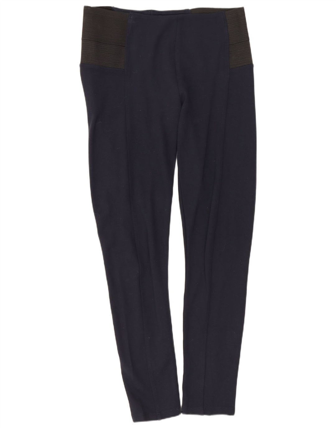 Zara Mujer Leggings UK 44 Grande Azul Marino Colorblock Viscosa