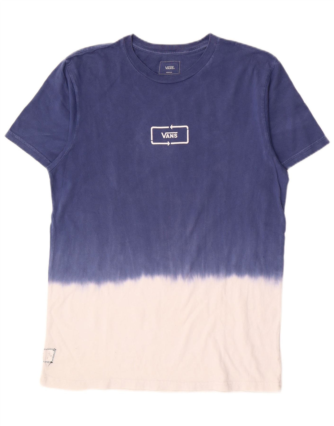 Vans Hombre Camiseta Top Azul Medio Colorblock Algodón