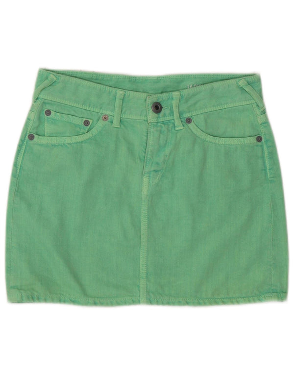 JACK WILLS Falda vaquera para mujer UK 4 XS W26 Algodón verde