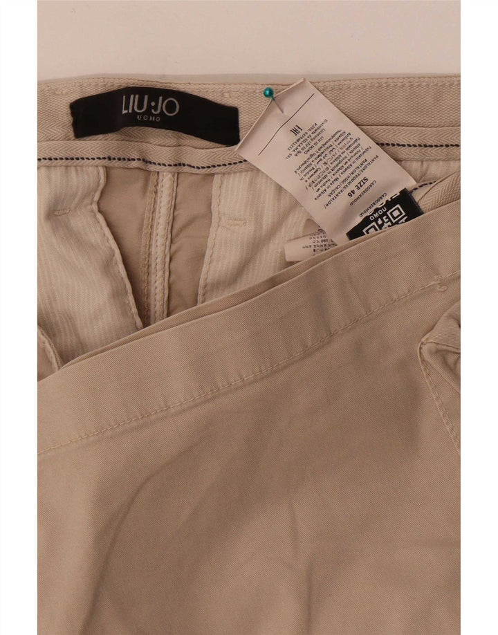 Liu Jo Pantalones cortos cargo para hombre IT 46 Small W30 Algodón beige
