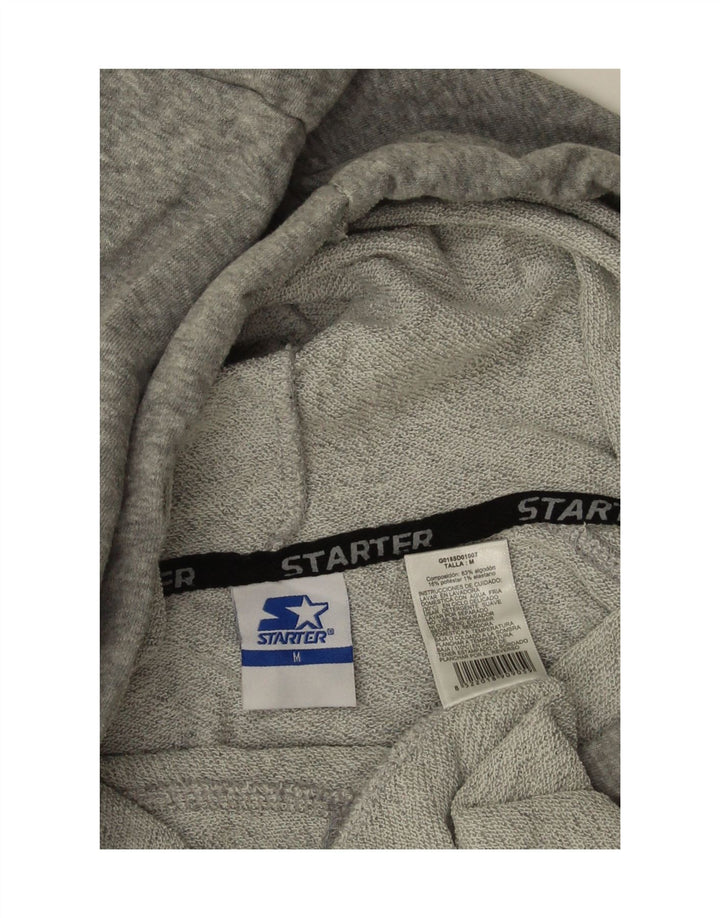 Starter Jersey Con Capucha Sin Mangas Para Hombre Gris Medio Algodón