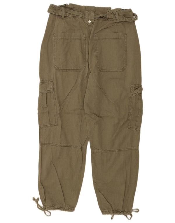 Whistles Pantalones tipo joggers cargo para mujer UK 12 Medium W30 L25 Caqui Algodón
