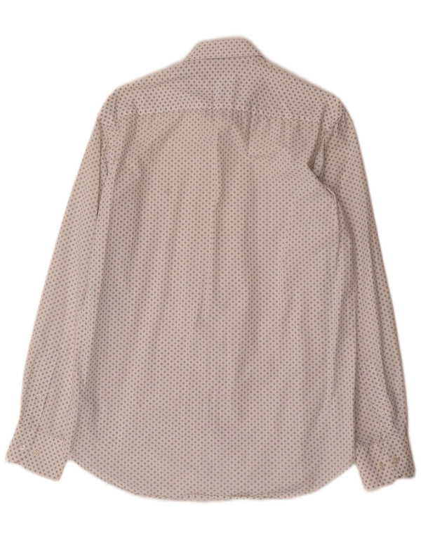 Tommy Hilfiger Camisa de corte regular para hombre Talla 40 15 1/2 Mediana Manchada blanca