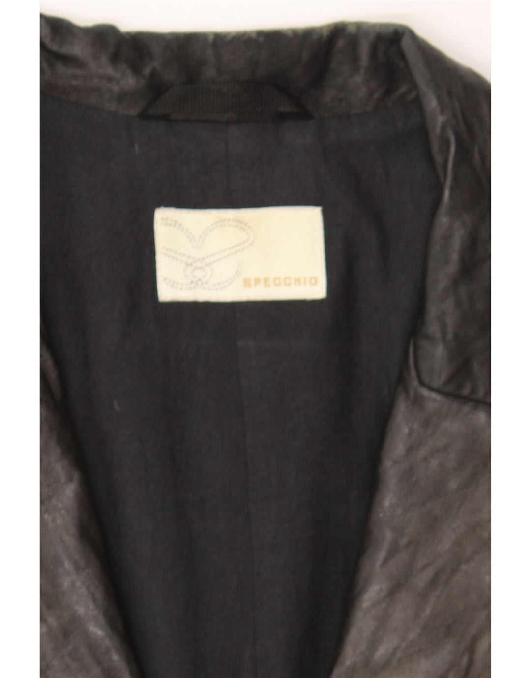 VINTAGE Womens Leather 2 Button Blazer Jacket IT 44 Medium Black Leather Vintage Vintage and Second-Hand Vintage from Messina Hembry 