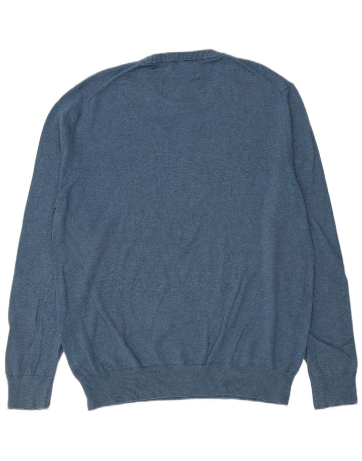 Marks & Spencer Jersey de cuello redondo para hombre XL Algodón azul