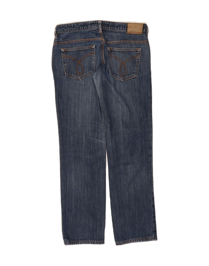 CALVIN KLEIN Womens Straight Jeans W30 L28 Navy Blue Vintage Calvin Klein and Second-Hand Calvin Klein from Messina Hembry 