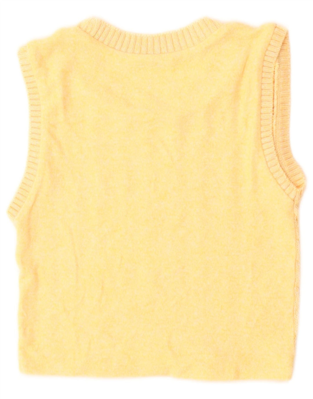 Zara Mujer Crop Vest Tank Top UK 8 Small Amarillo