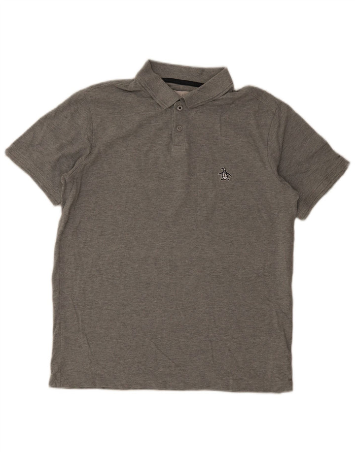 Polo Penguin Hombre Algodón Gris Medio