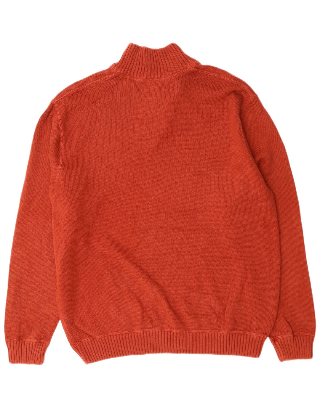 EDDIE BAUER Suéter tipo jersey con cuello y cremallera para hombre, tamaño grande, algodón rojo