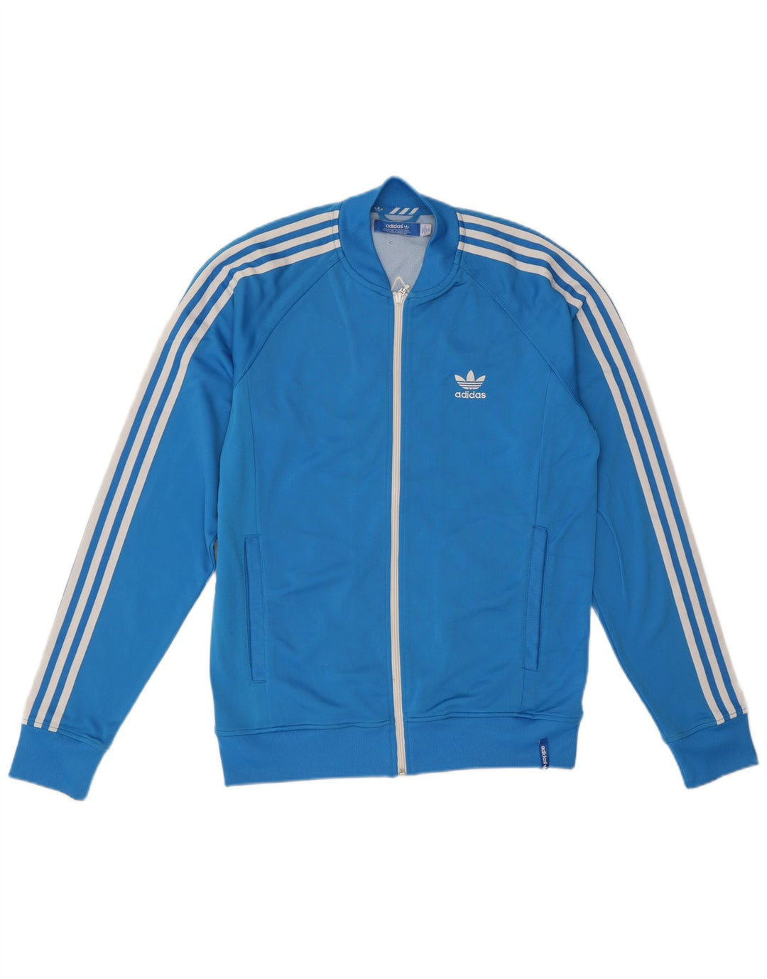 Adidas Hombre Gráfico Chándal Top Chaqueta IT 50 Medium Azul Nylon