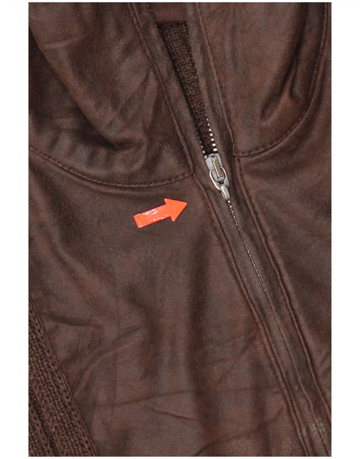 Ashwell Cárdigan para hombre IT 50 Lana virgen marrón medio