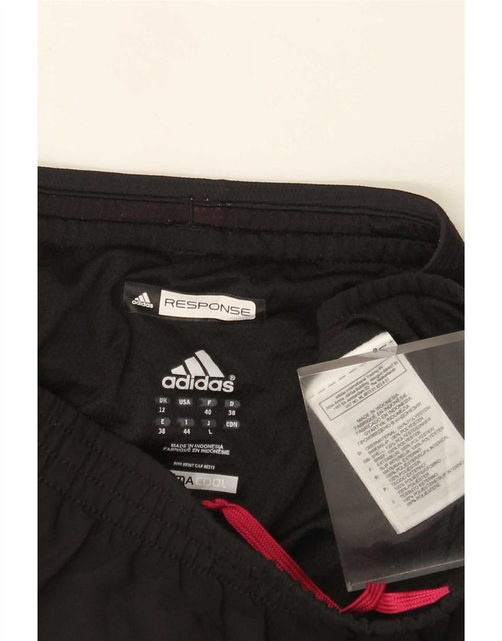 Adidas Mujer Climacool Sport Shorts UK 12 Medio Negro Poliéster