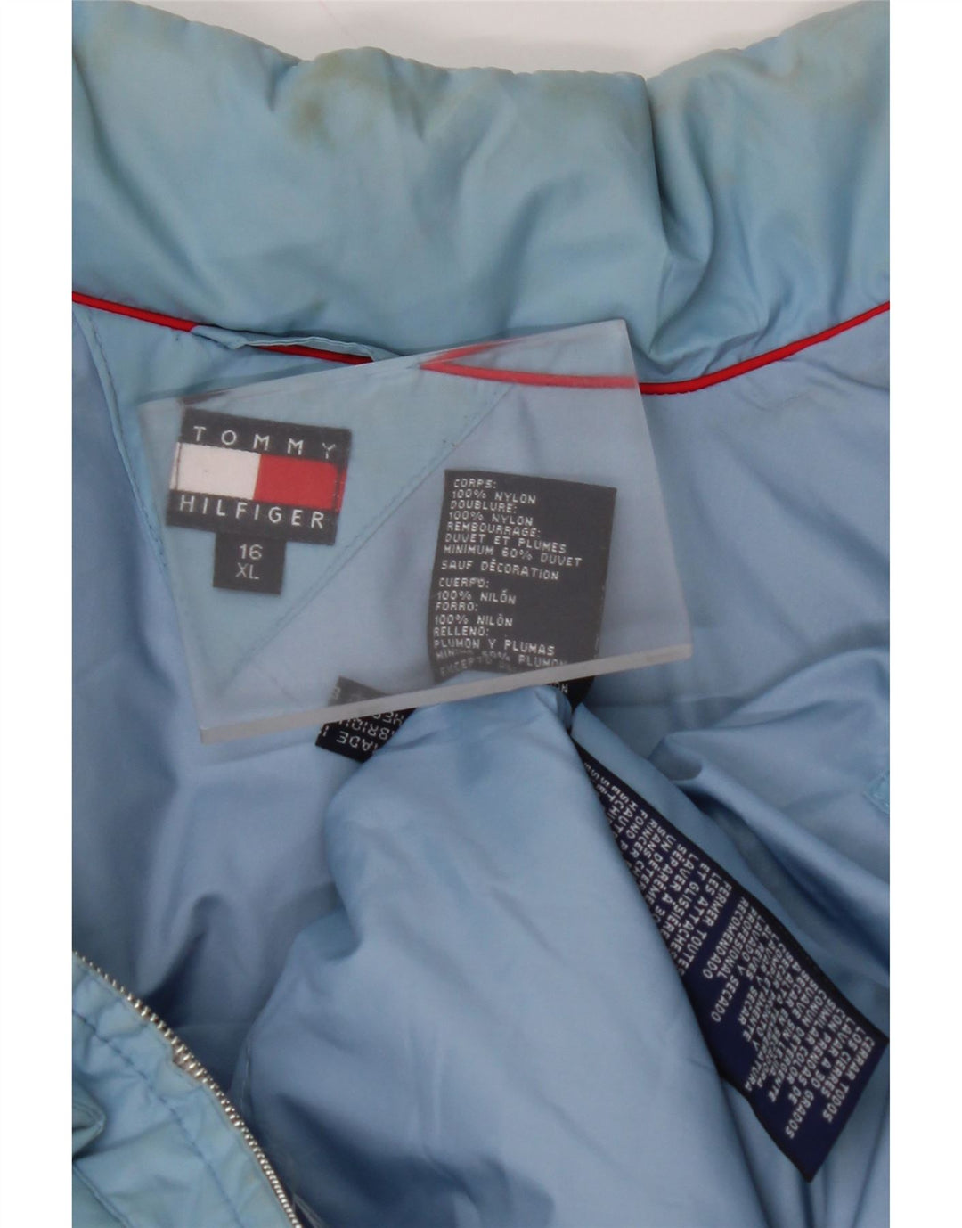 TOMMY HILFIGER Chaleco acolchado para niño 15-16 años XL Nylon azul