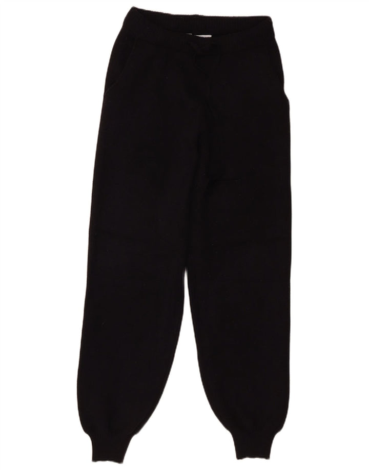 Zara Mujer Pantalones De Chándal Joggers UK 42 Medium Negro Viscosa