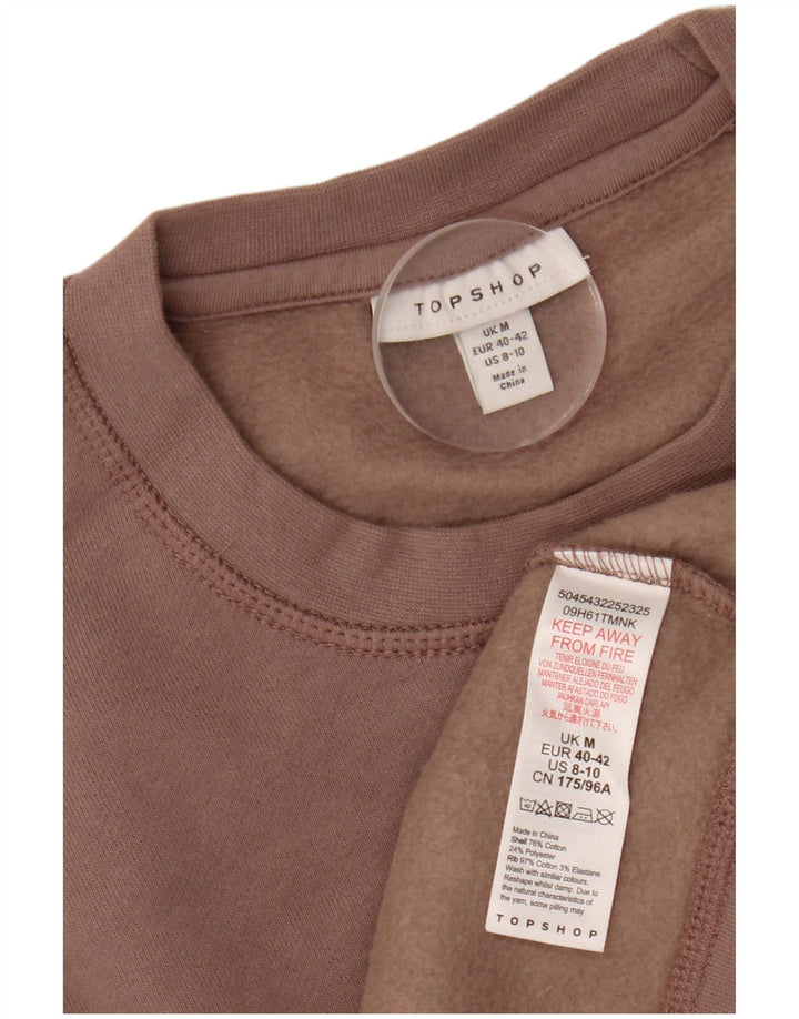 TOPSHOP Sudadera extragrande para mujer, talla 40, algodón rosa medio