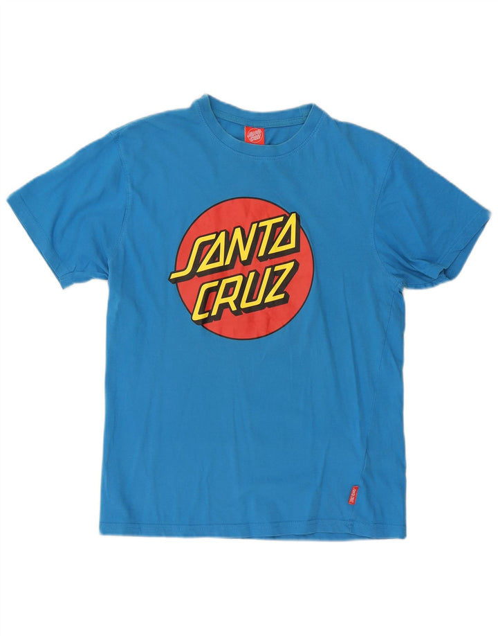 Santa Cruz Hombre Camiseta Gráfica Top Algodón Azul Medio