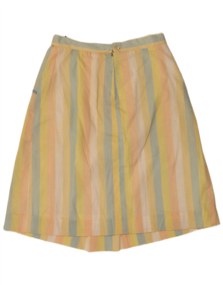 Vintage mujer A-Line falda W32 grande multicolor rayas
