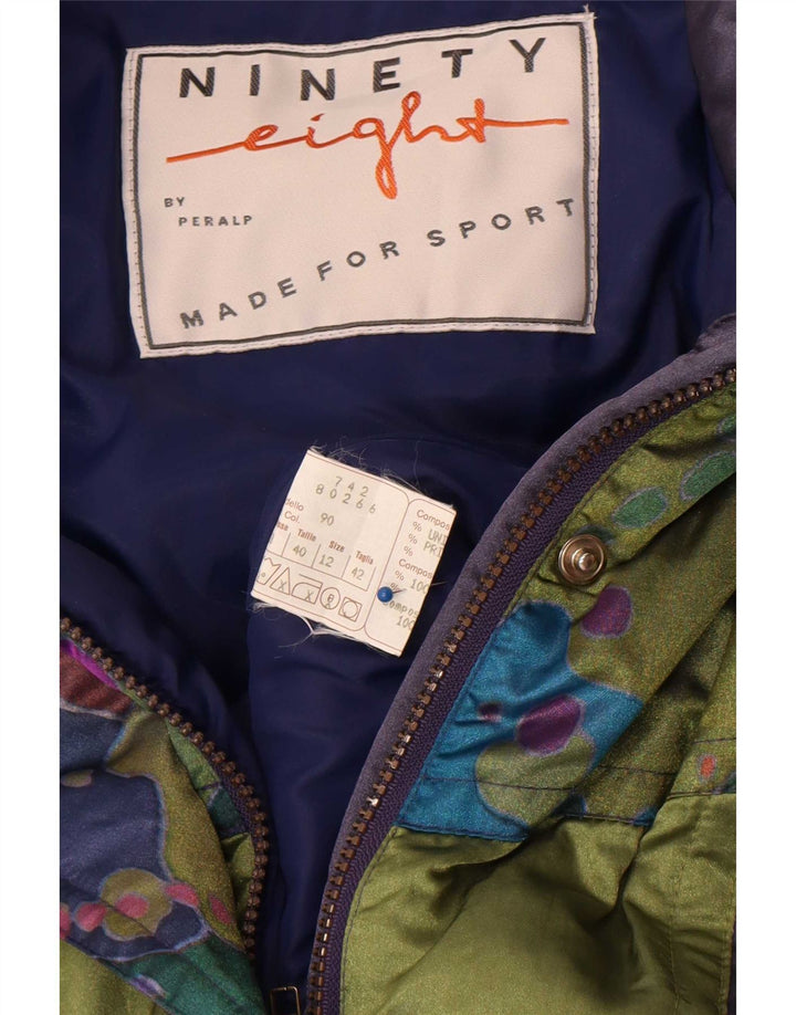 Ninety Eight Mono de esquí para mujer UK 40 Mediano Azul marino Colorblock