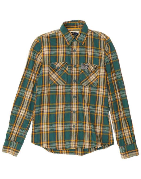 Superdry Camisa De Franela De Algodón A Cuadros Verdes Grandes