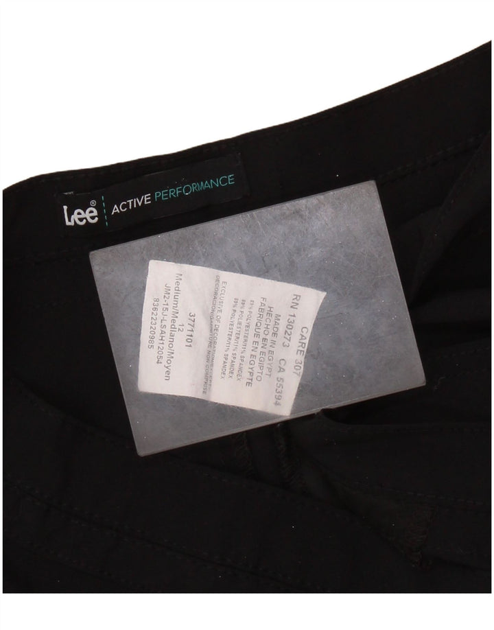 LEE Pantalones cortos cargo para mujer US 12 Large W34 Poliéster negro