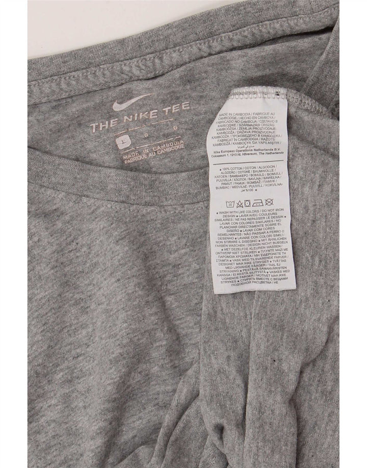 Nike - Camiseta regular para hombre, talla grande, algodón gris