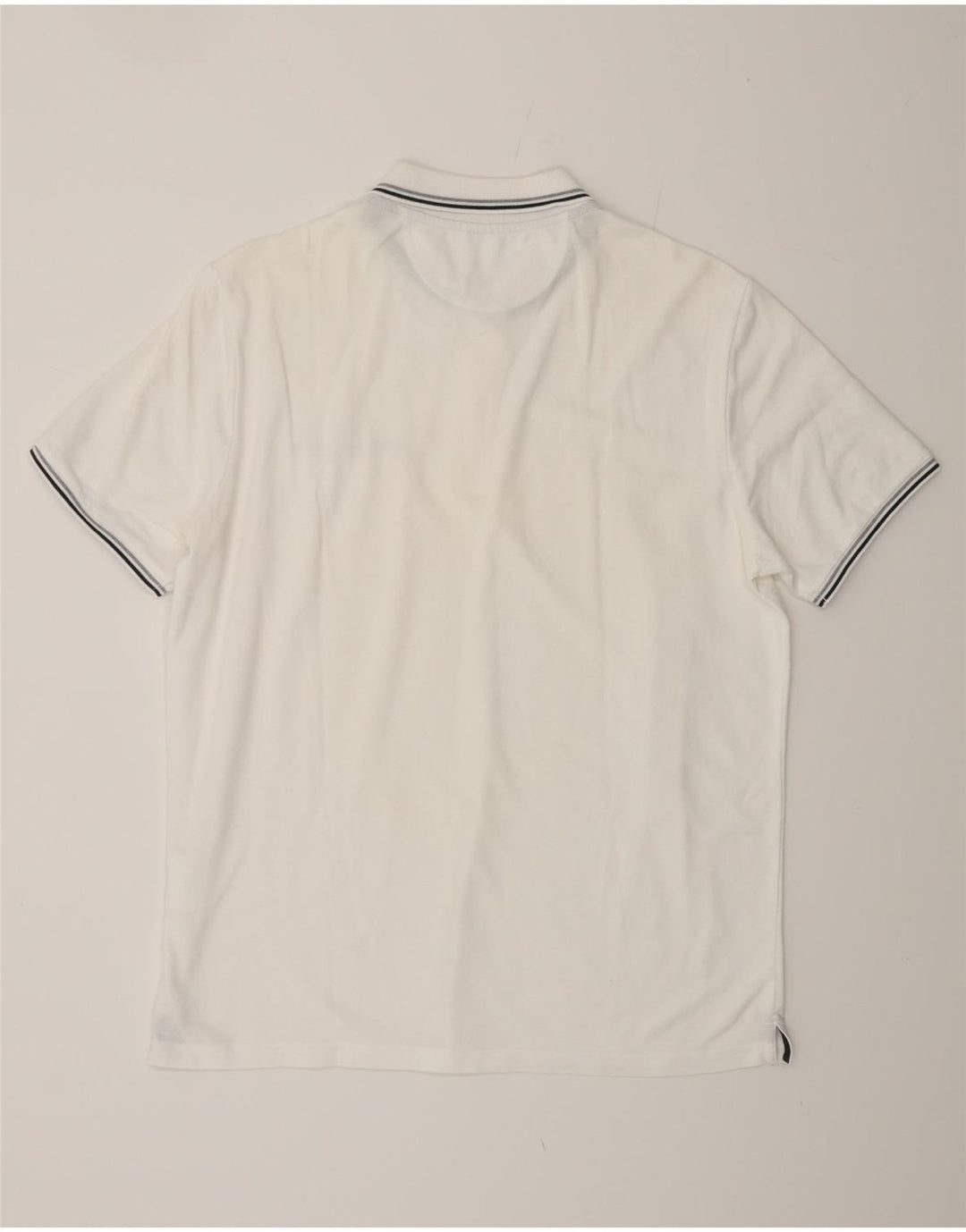 CHAMPION Polo de ajuste fácil para hombre grande de algodón blanco