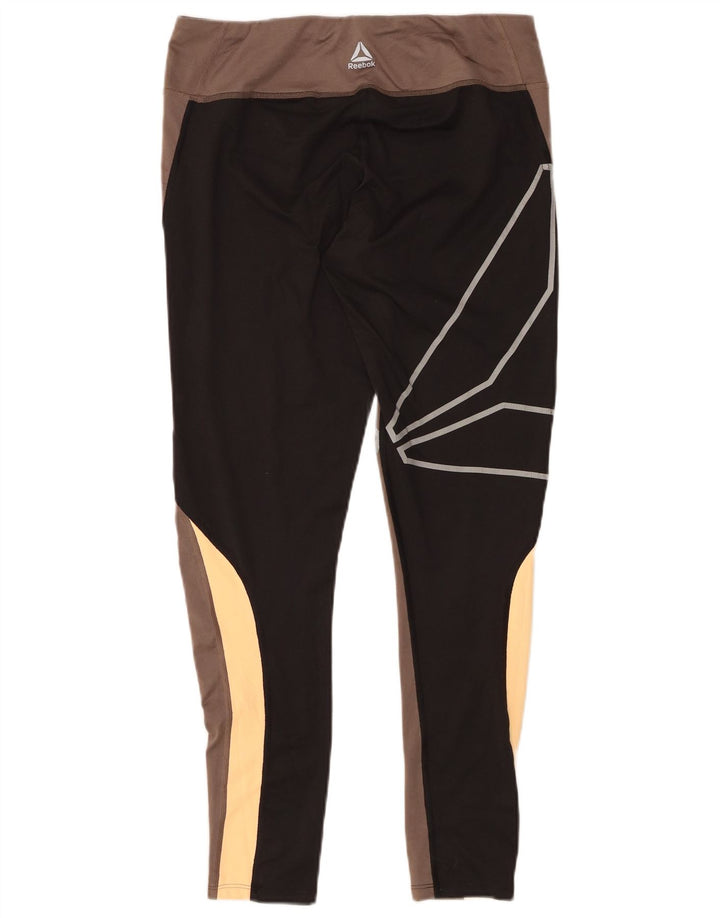 REEBOK Leggings gráficos para mujer UK 12/14 Poliéster color block gris medio