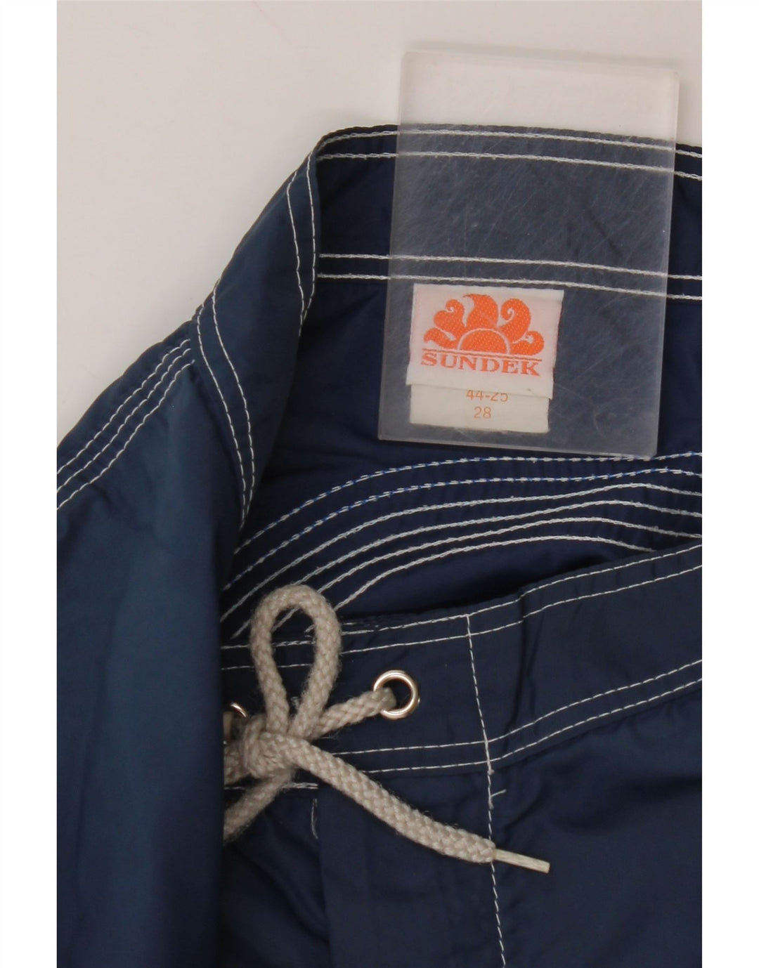 SUNDEK Bañador para hombre pequeño de nailon a rayas azul marino