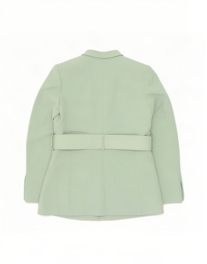 Zara Mujer Blazer Chaqueta UK 44 Poliéster Verde Medio